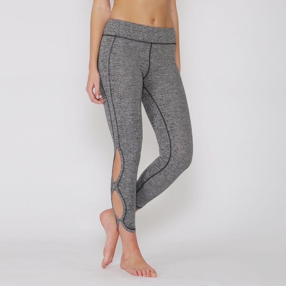 Free people dark grey legging side hole - M